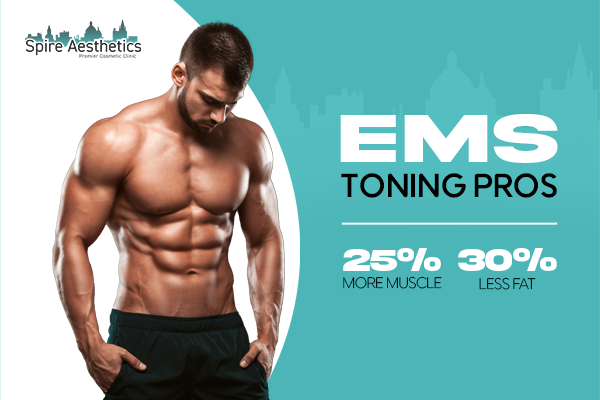 image of man with benefits of EMS toning pros treatment to help combat weight gain Wooburn Green